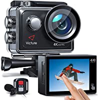 Victure AC920 Cámara Deportiva 4K 60FPS 20MP Wi-Fi (Cámara de Acción Pantalla Táctil Zoom 8X- Micrófono Dual- Control…